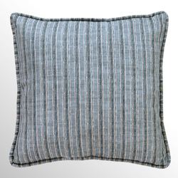 Jenna Striped Pillow Blue 17 Square