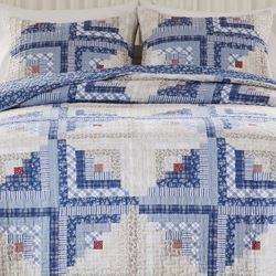 Cottage Cabin Mini Quilt Set Blue
