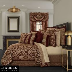 Renzo Comforter Set Crimson