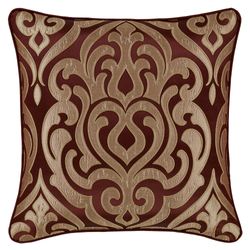Renzo Piped Pillow Crimson 20 Square
