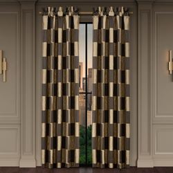 Brando Bronze Wide Tailored Curtain Pair