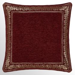 Laurenza Piped European Sham Crimson