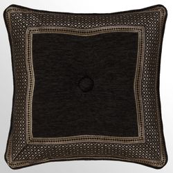 Laurenza II Tufted Pillow Black 18 Square