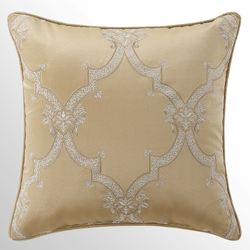 Sondra Gold Embroidered Pillow 20 Square