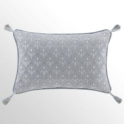 Sondra Tasseled Rectangle Pillow Powder Blue