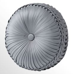 Sondra Pleated Tufted Pillow Powder Blue Round