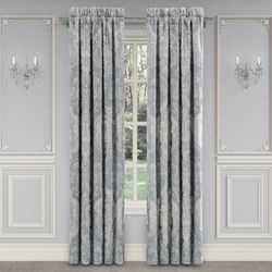 Sondra Wide Tailored Curtain Pair Powder Blue