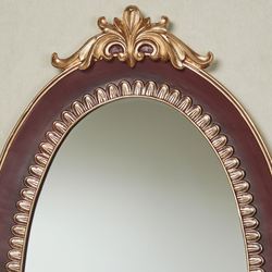 Palecia Oval Wall Mirror Burgundy