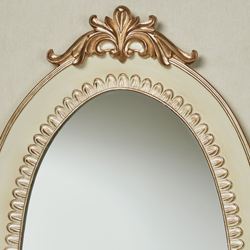 Palecia Oval Wall Mirror Ivory