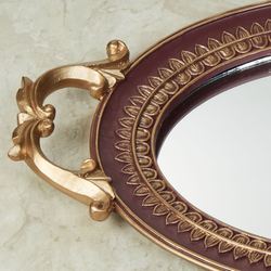 Palecia Mirrored Vanity Tray Burgundy