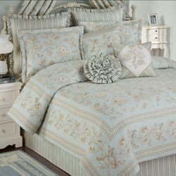 Floral Cottage Comforter Set Pale Blue