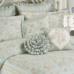 Floral Cottage Comforter Set Pale Blue