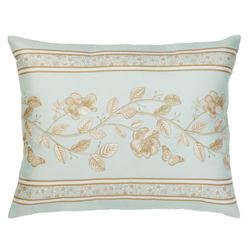 Floral Cottage Tailored Rectangle Pillow Pale Blue