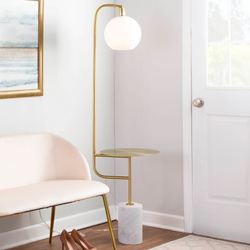 Symbol Floor Lamp with Table Gold