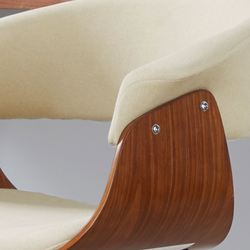 Avery Modern Office Chair Ivory