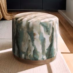Verona Oval Accent Ottoman Multi Earth
