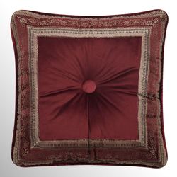 Calistoga Tufted Pillow Crimson 18 Square