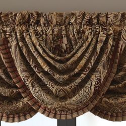 Calistoga Waterfall Valance Crimson 43 x 33