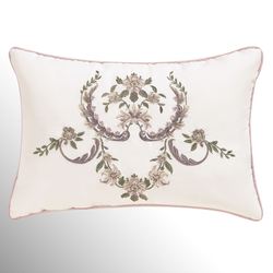 Avant Garden Embroidered Rectangle Pillow Rose Quartz
