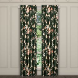 Brittany Tailored Curtain Pair Green