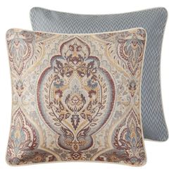 Lewiston Reversible Damask Pillow Multi Warm 18 Square