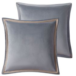 Lorna Reversible Flanged European Sham Gray