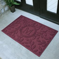 Brittney Leaf Monogram Doormat 35 x 23