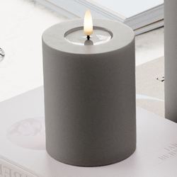 Deluxe Home Art LED Pillar Candle Gray
