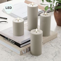 Deluxe Home Art LED Pillar Candle Sand