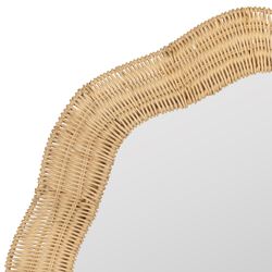 Linden Round Wall Mirror Natural