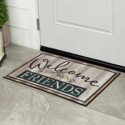 Farmhouse Friends Welcome Doormat Multi Warm 30 x 18