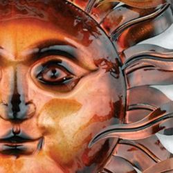 Windblown Sun Wall Art Bronze