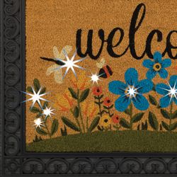 Flower LED Welcome Doormat Multi Earth