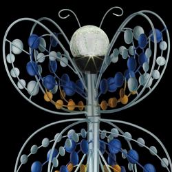 Butterfly Solar Wind Spinner Silver