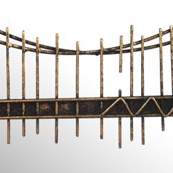 The Bridge Wall Sculpture Antique Gold