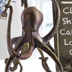 Octopus Chef Menu Board Bronze/Gold