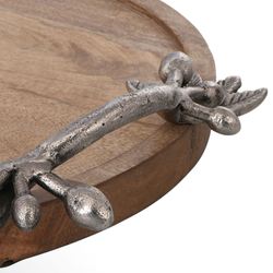 Leaf and Berry Decorative Tray Brown