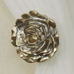 Ella Rose Curtain Tieback Pair Satin Gold