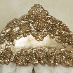 Ella Rose Satin Gold Wall Teester Bed Crown