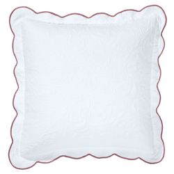 Lovington Scalloped European Sham Only White