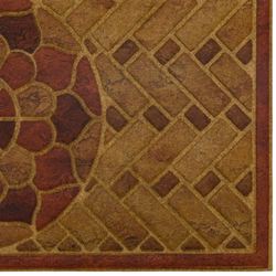 Stony Medallion Doormat Brick 48 x 24