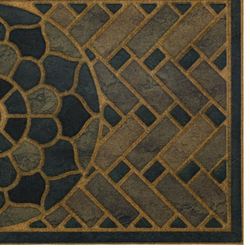 Stony Medallion Doormat Slate Blue 48 x 24