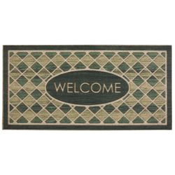 Stone Welcome Impressions Doormat Green 48 x 24