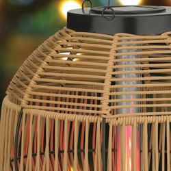 Woven Extra Large Hot Air Balloon Solar Lantern Natural