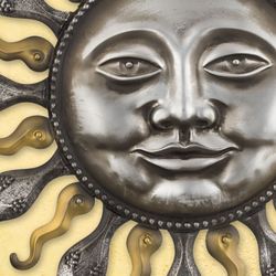 Gleaming Sun Wall Art Multi Metallic