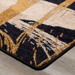Capsule Swish Rectangle Rug Black