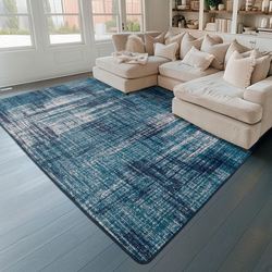 Simply Casual Rectangle Rug Blue
