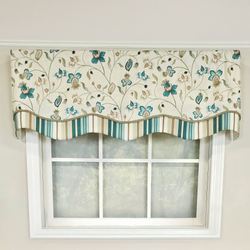 Blanford Layered Valance Blue 50 x 16
