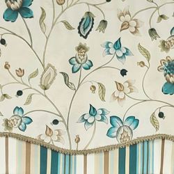 Blanford Layered Valance Blue 50 x 16