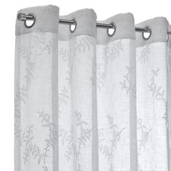 Arbrea Wide Sheer Grommet Curtain Panel Off White